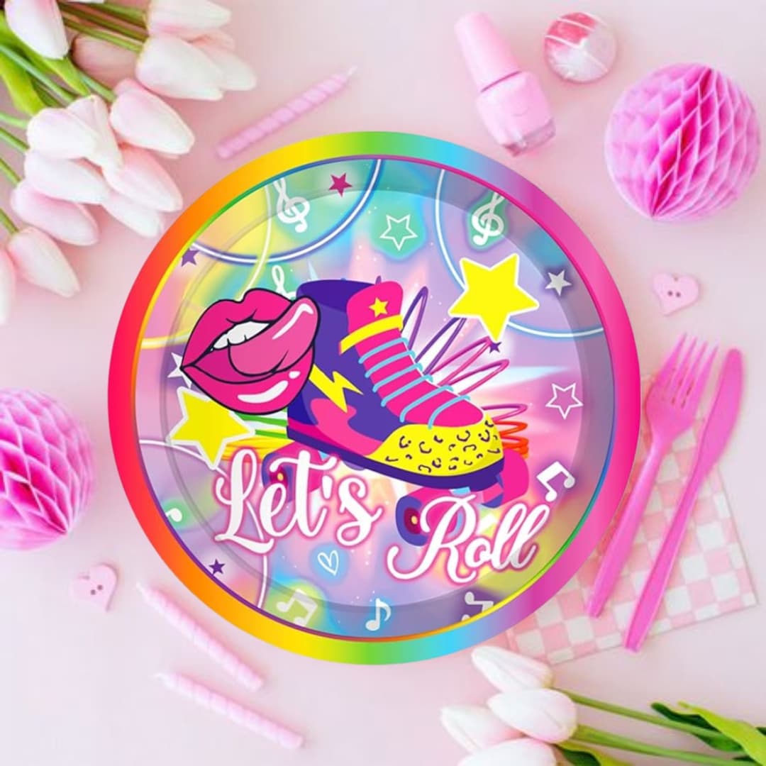 Platos 'Let's Roll' combinables con otros productos de la colección para fiestas temáticas
