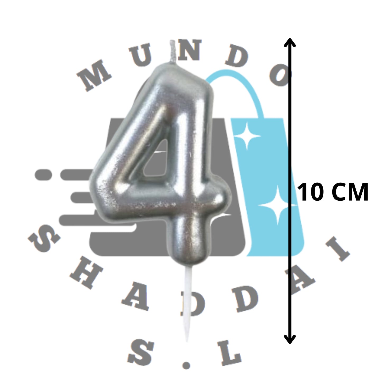 Velas Plateadas en Forma de Número – Unidad o Set Completo (0 al 9) para Cumpleaños y Eventos.