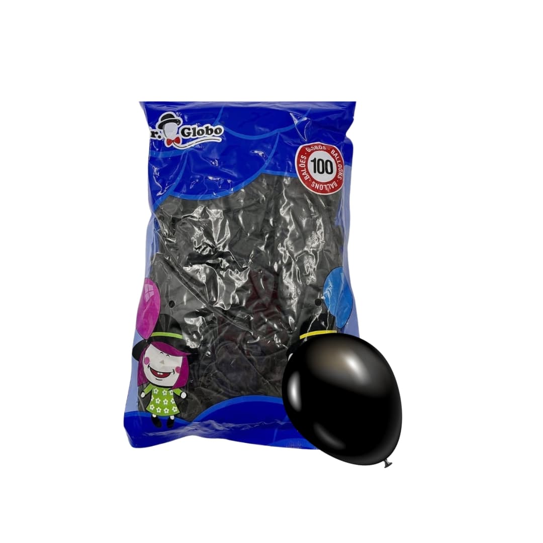 Globo negro Mr. Globo de látex biodegradable, ideal para eventos elegantes