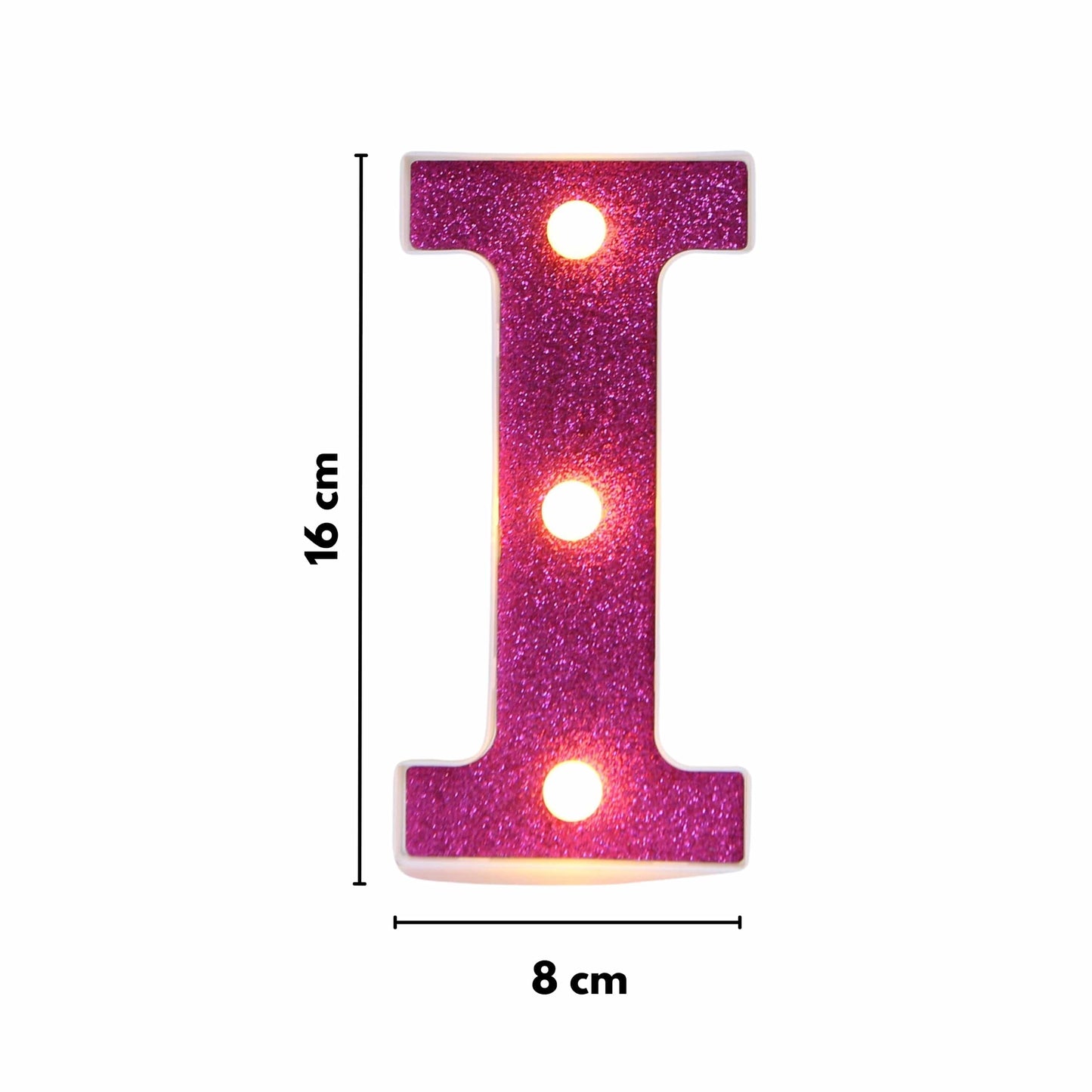 GlimmerGlow™ – Letras LED Decorativas con Purpurina Rosa y Luz Cálida
