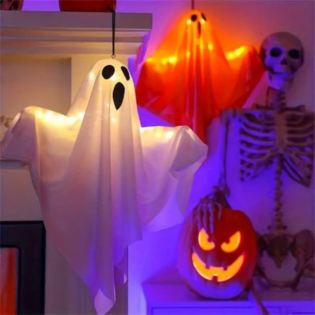 Fantasma LED naranja tamaño compacto para decoración de fiestas