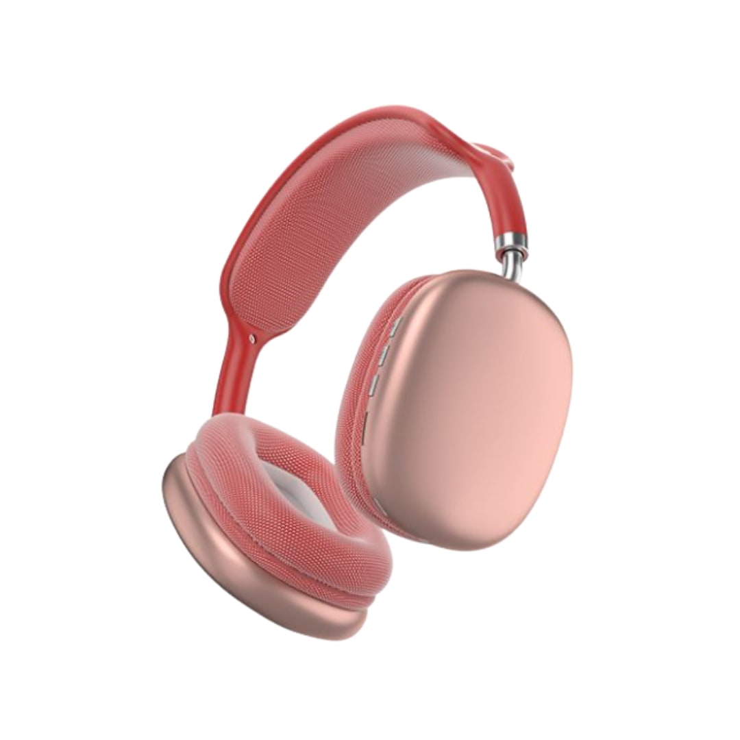 Auriculares Bluetooth color rojo con estuche y cargador