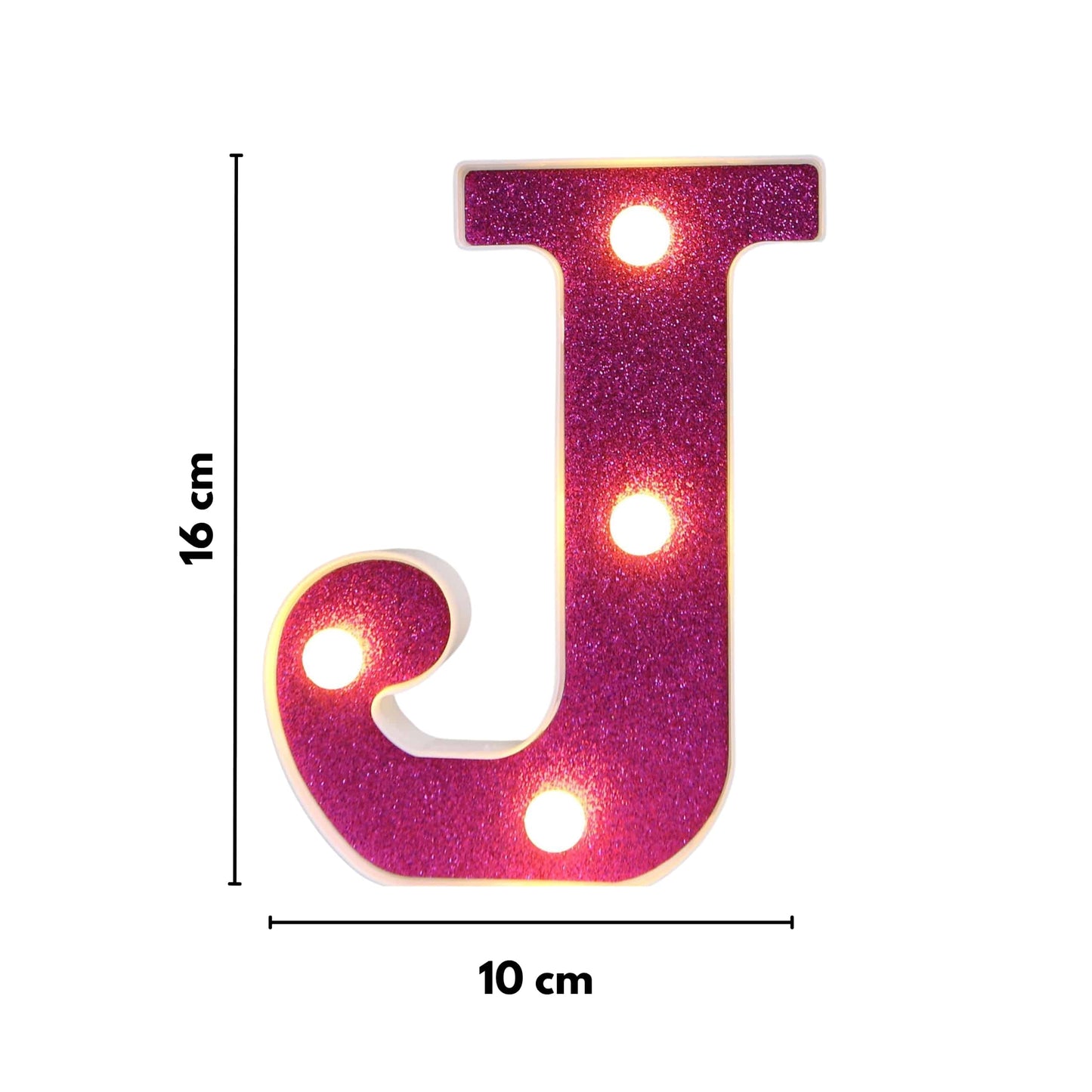GlimmerGlow™ – Letras LED Decorativas con Purpurina Rosa y Luz Cálida