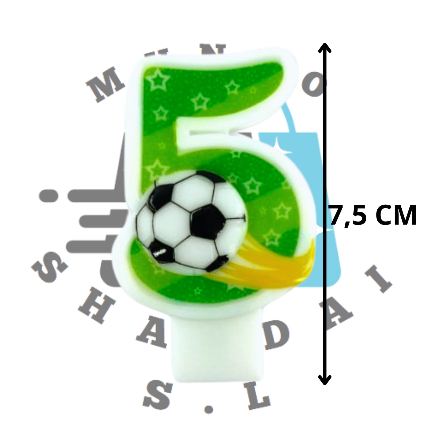 Velas Números Fútbol – Decoración Temática para Pasteles de Cumpleaños y Eventos Deportivos.
