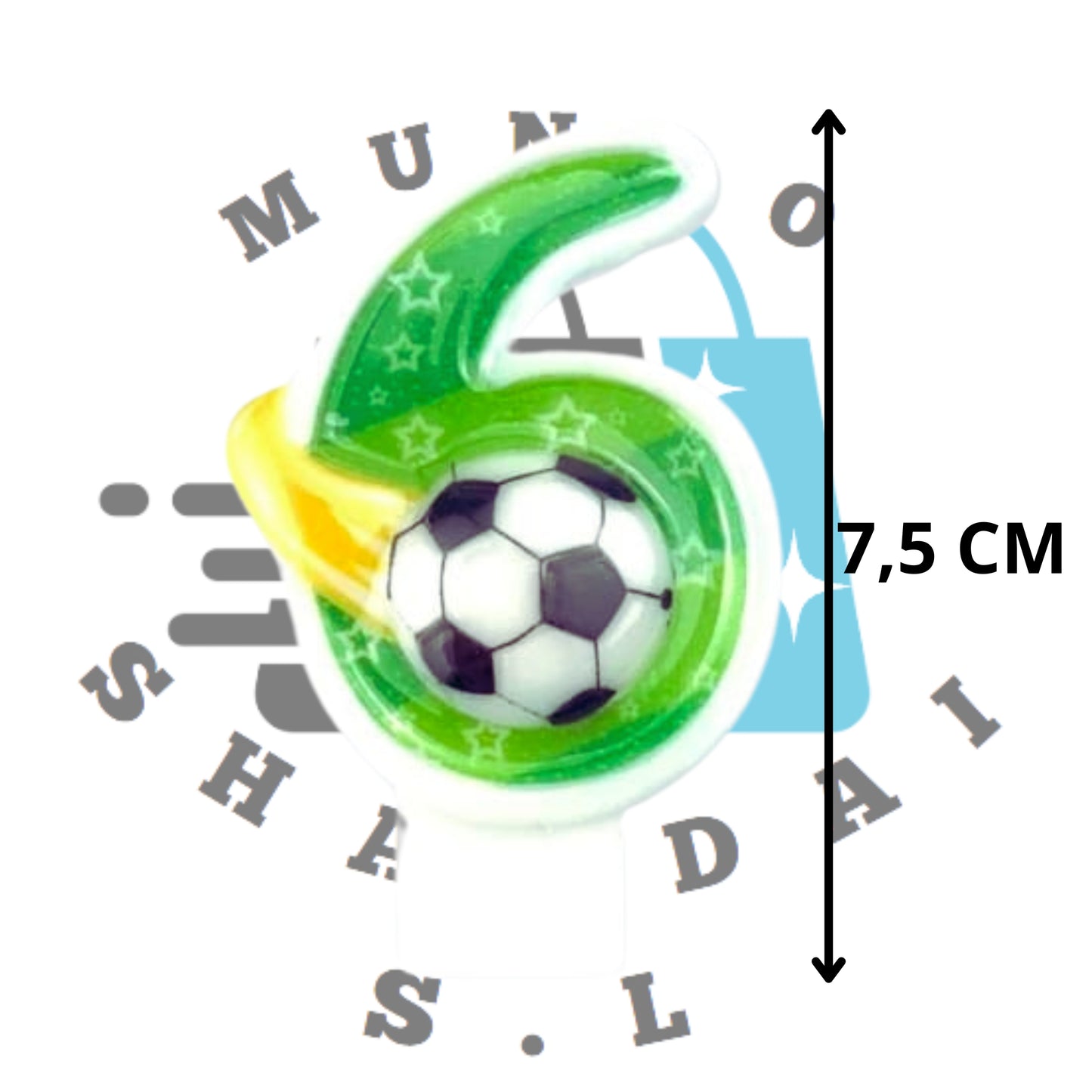 Velas Números Fútbol – Decoración Temática para Pasteles de Cumpleaños y Eventos Deportivos.