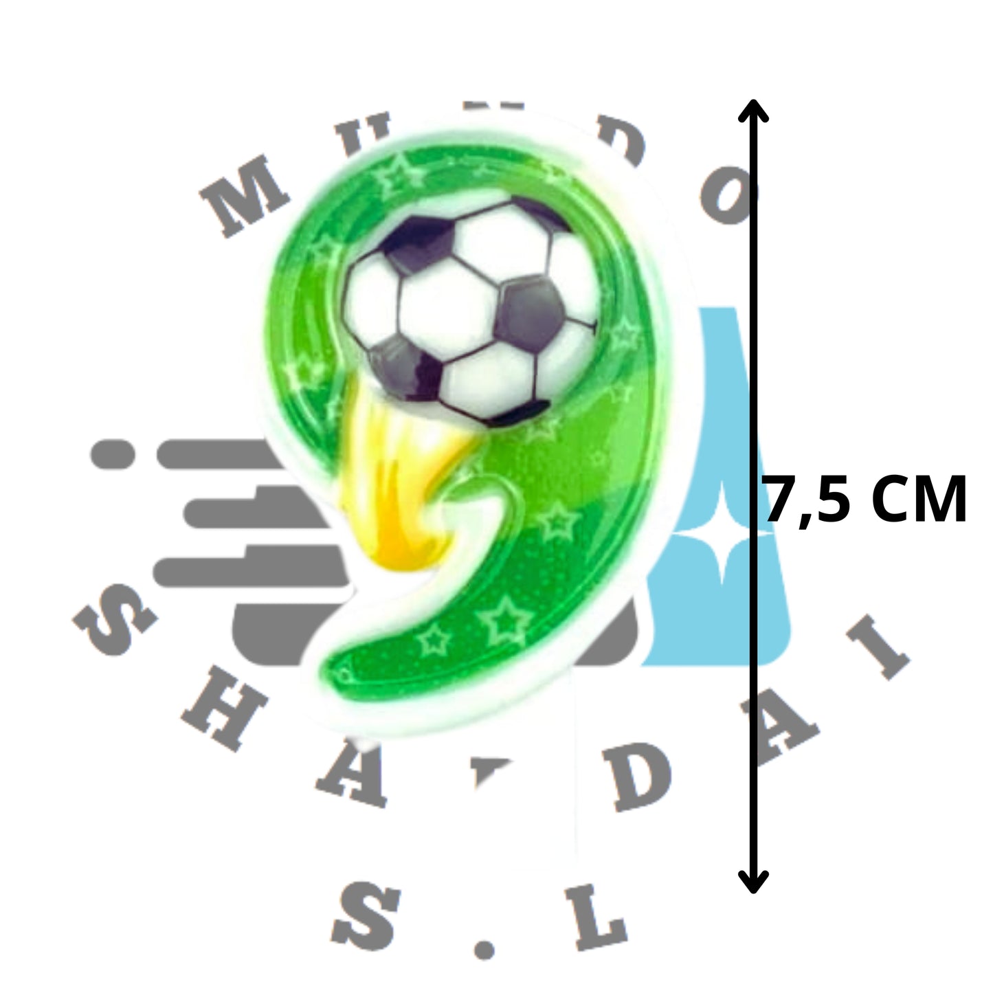Velas Números Fútbol – Decoración Temática para Pasteles de Cumpleaños y Eventos Deportivos.