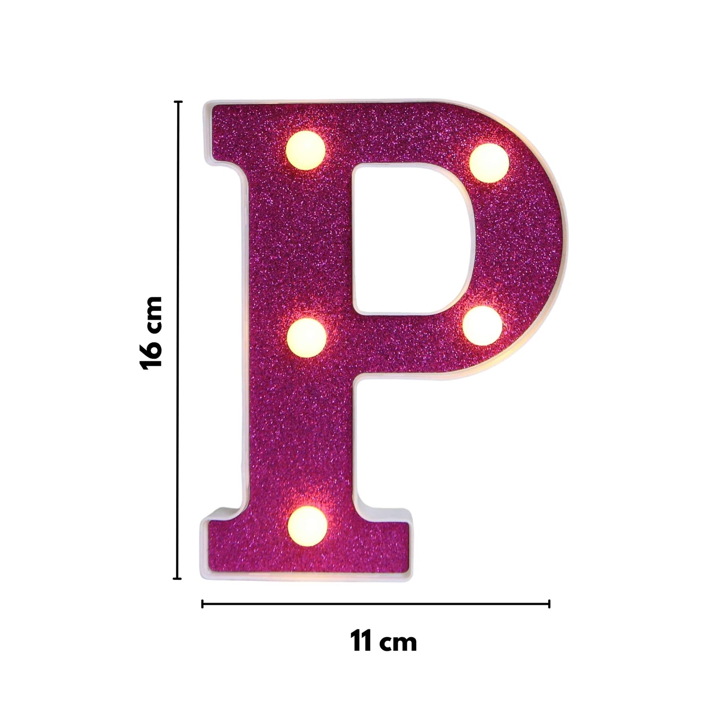 GlimmerGlow™ – Letras LED Decorativas con Purpurina Rosa y Luz Cálida