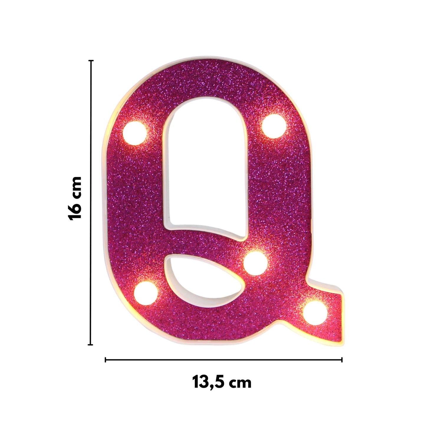 GlimmerGlow™ – Letras LED Decorativas con Purpurina Rosa y Luz Cálida