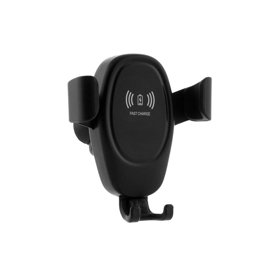 Soporte cargador inalámbrico 2 en 1 para coche con ajuste automático y carga rápida Qi 10W