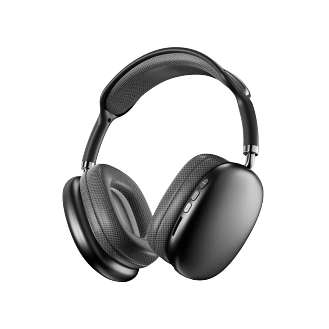 Auriculares Air P9 Pro Max negros con estuche de carga elegante