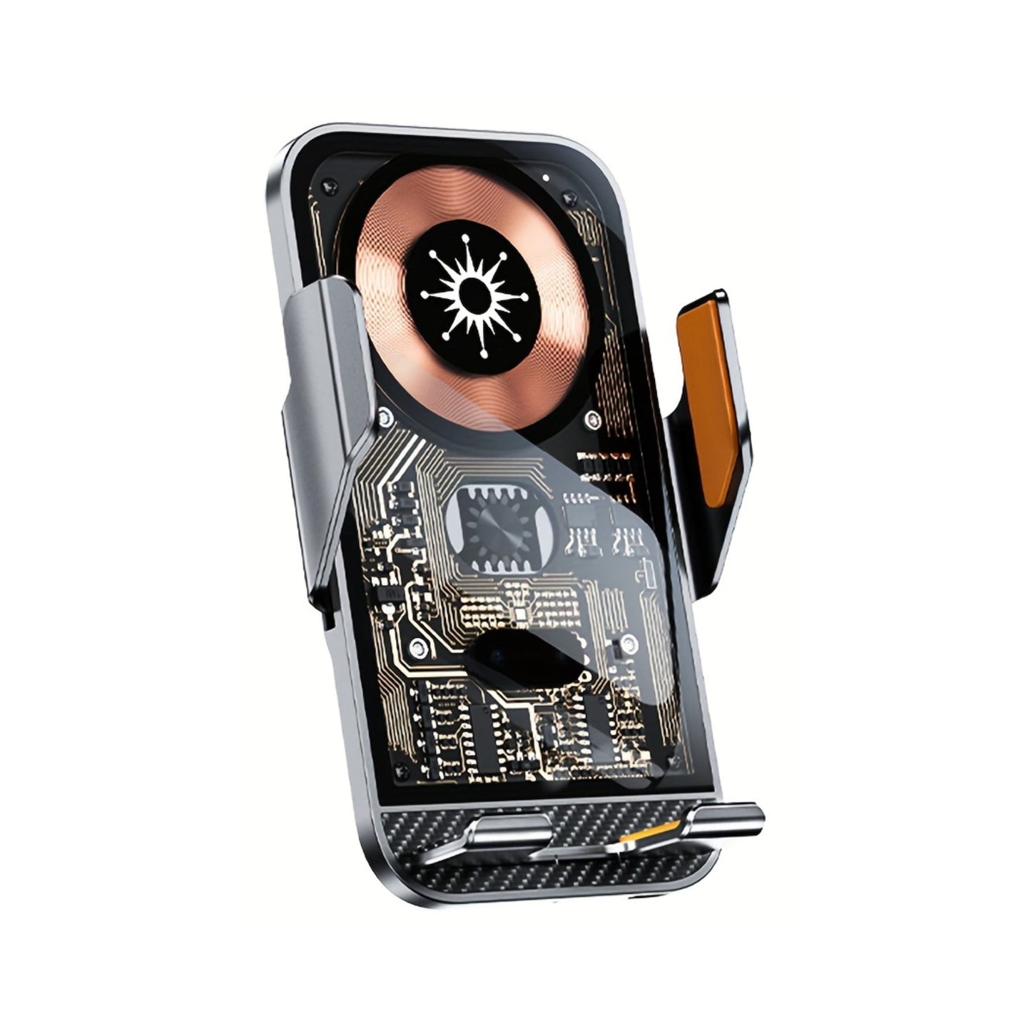 C10 cargador inalámbrico coche Qi 15 W con sensor IR y brazos automáticos