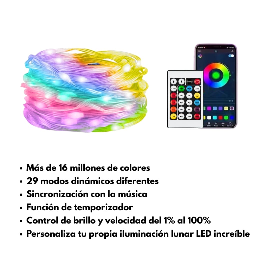 Vista frontal del carrete con 10 metros de tira LED RGB flexible