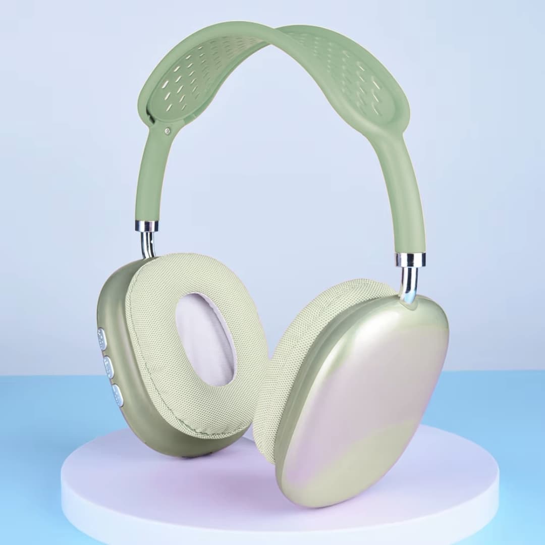 Casco inalámbrico color verde con hasta 8 horas de autonomía