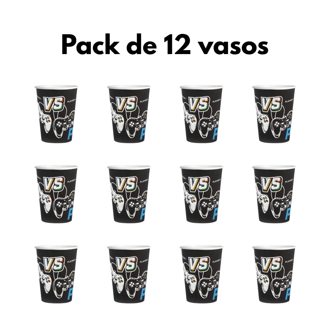 Vasos biodegradables gamer resistentes hasta 80 °C, ideales para bebidas calientes y frías