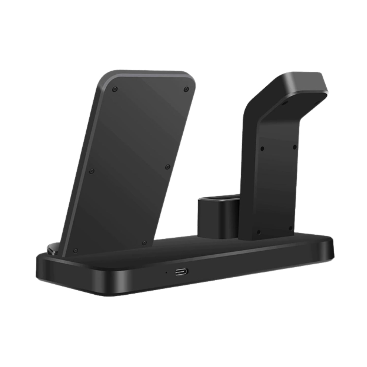 Carga simultánea de smartphone, smartwatch y auriculares.