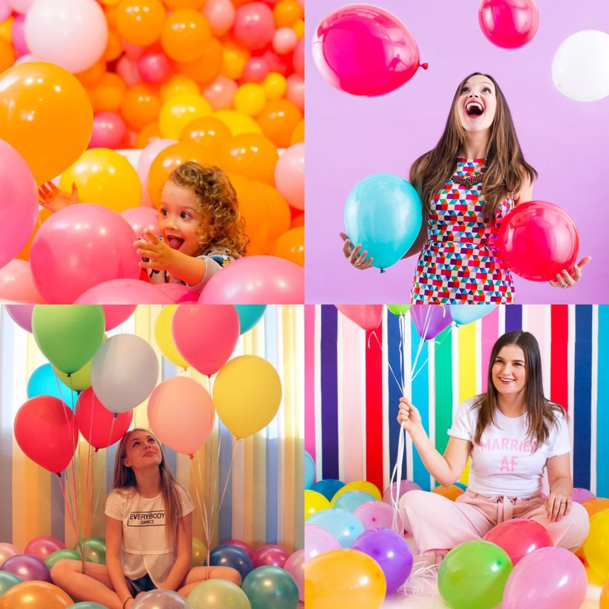 Globos metálicos colores mixtos Mr. Globo, pack surtido para fiestas infantiles