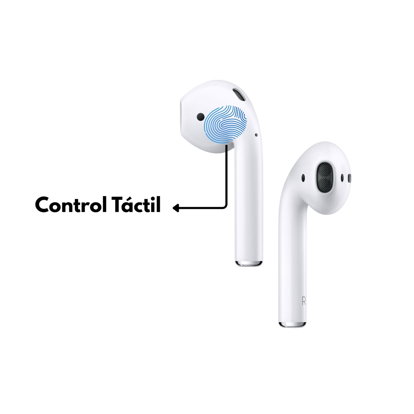 Primer plano del auricular i12 con micrófono y superficie táctil