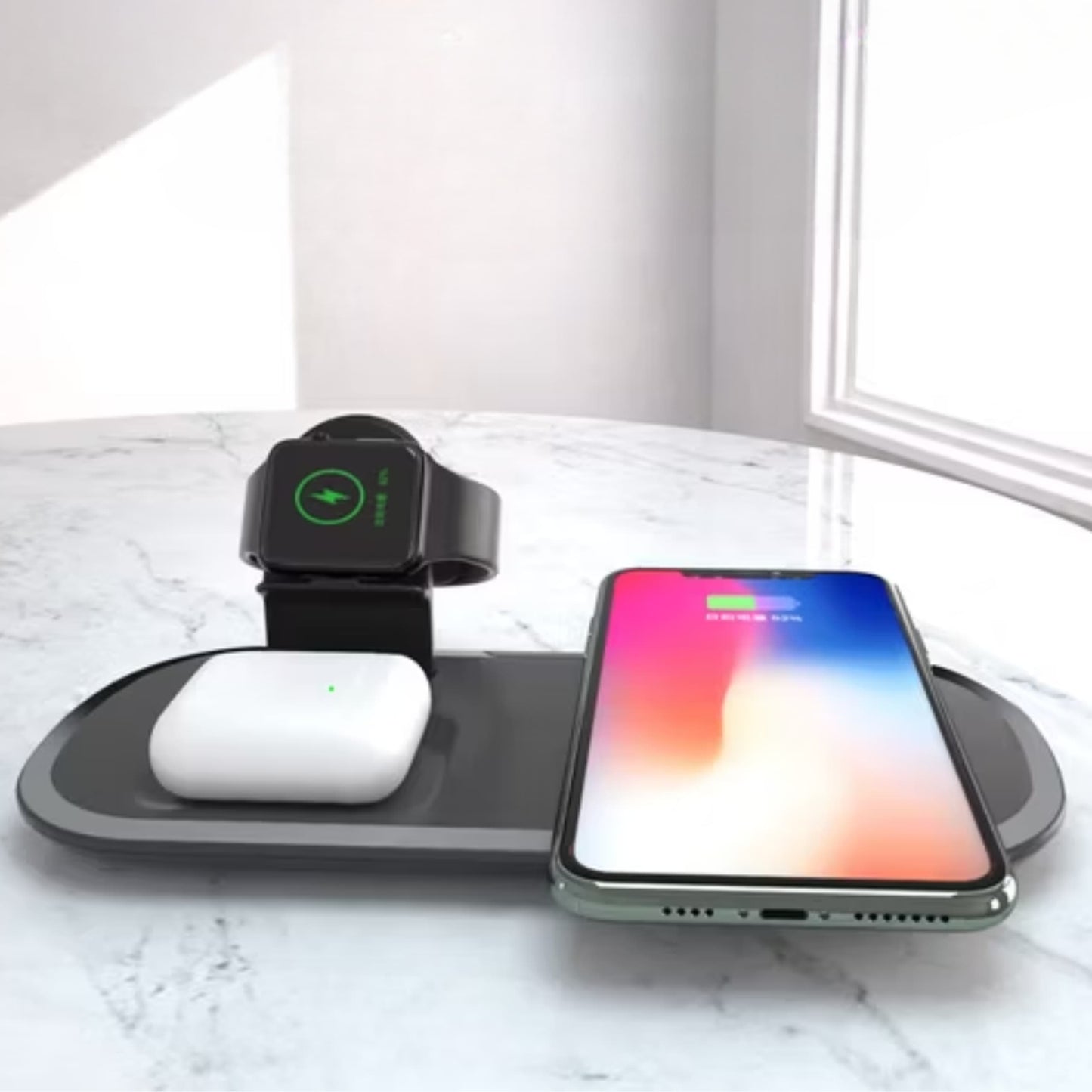 Indicador LED suave para monitoreo nocturno.