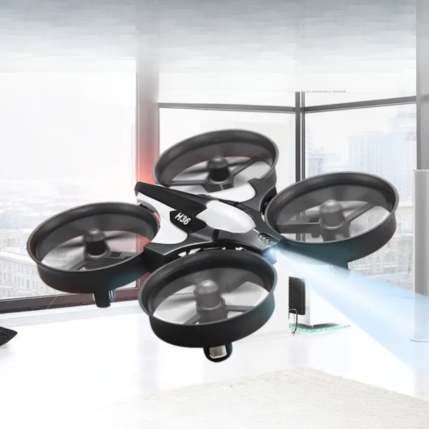 Kit completo con mando 2.4 GHz, hélices de repuesto y batería extra