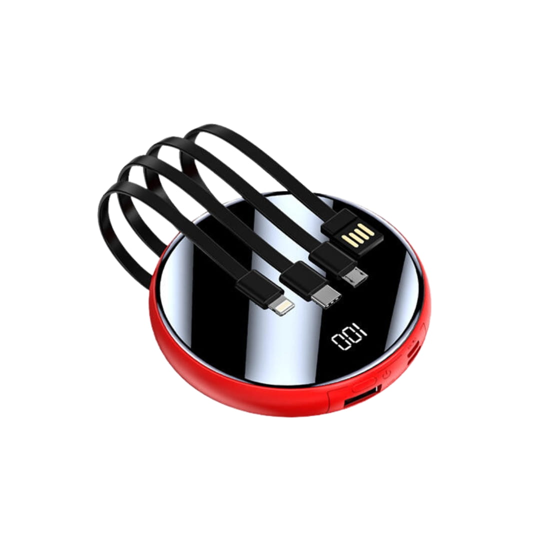 Detalle del indicador LED de carga del powerbank 5000mAh