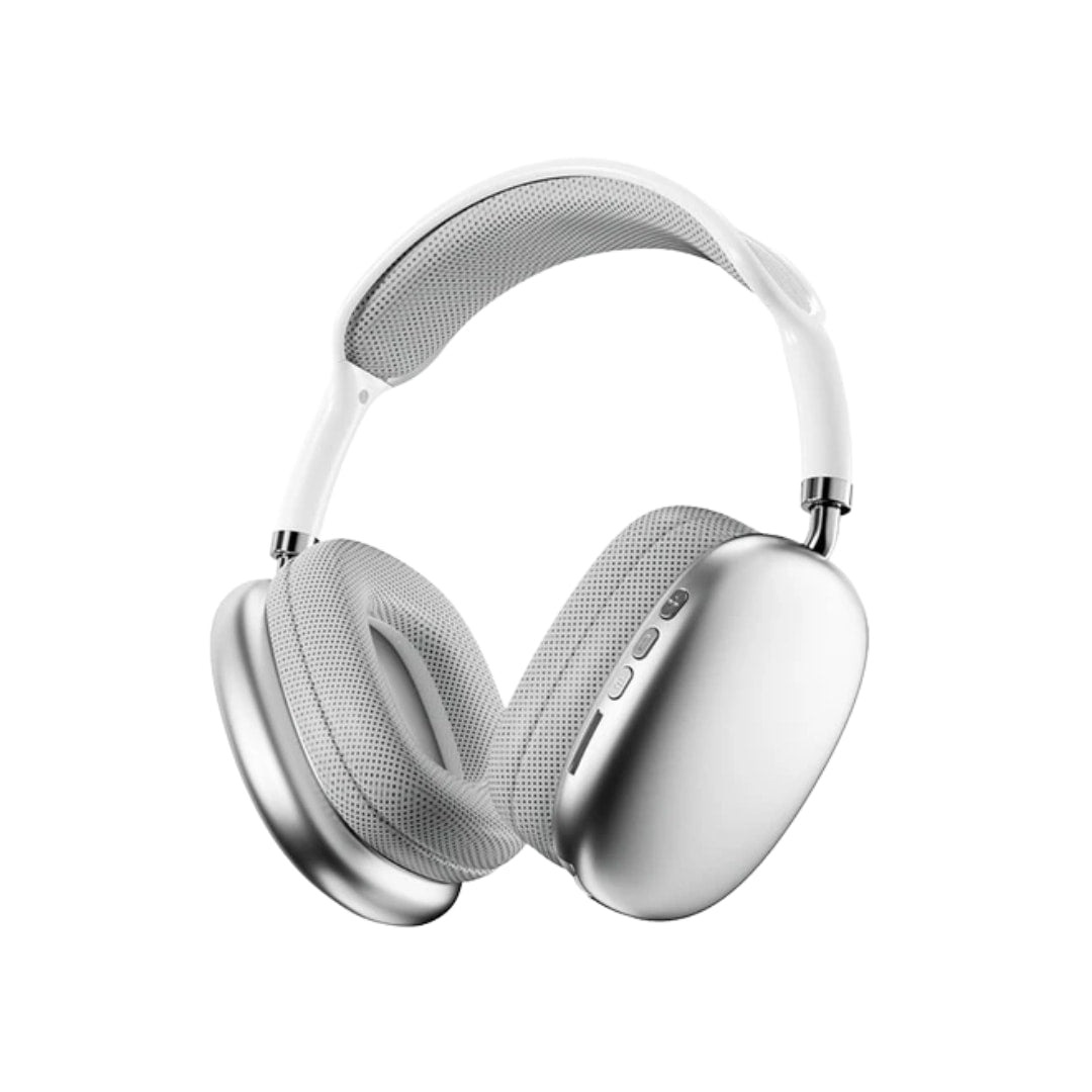 Auriculares Air P9 Pro Max blancos con estuche de carga abierto