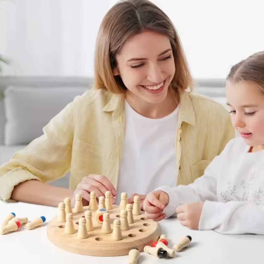 Juego de memoria de madera Taeda ideal para desarrollar habilidades cognitivas