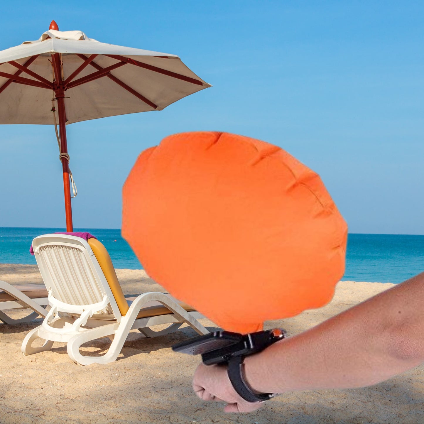 pulsera salvavidas inflable reutilizable con cartucho de repuesto incluido EN LA PLAYA