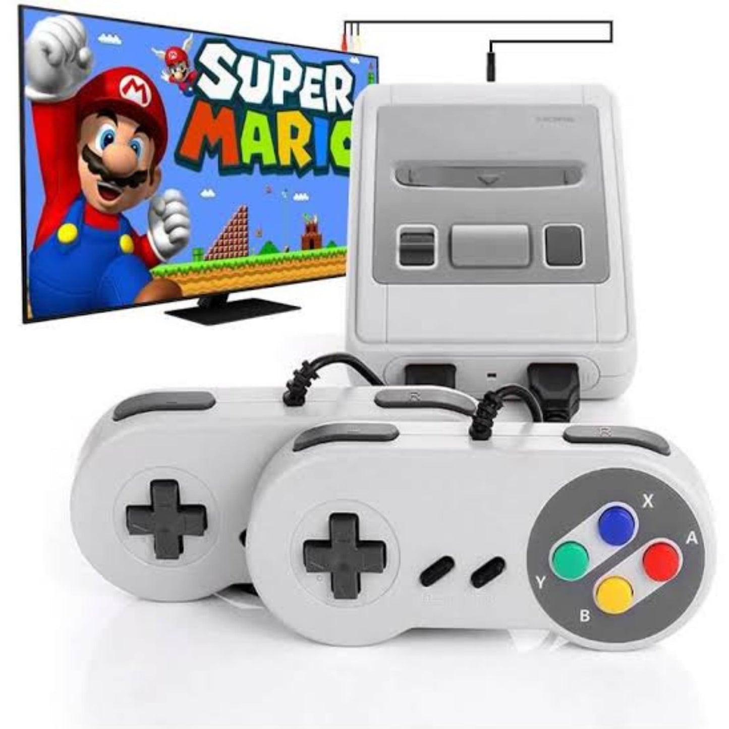 Empaque de la consola retro mostrando 620 juegos incluidos