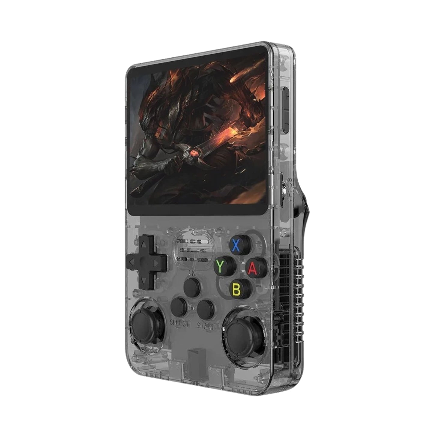 Pantalla de 3.5″ IPS 640×480 mostrando gráficos nítidos de carreras