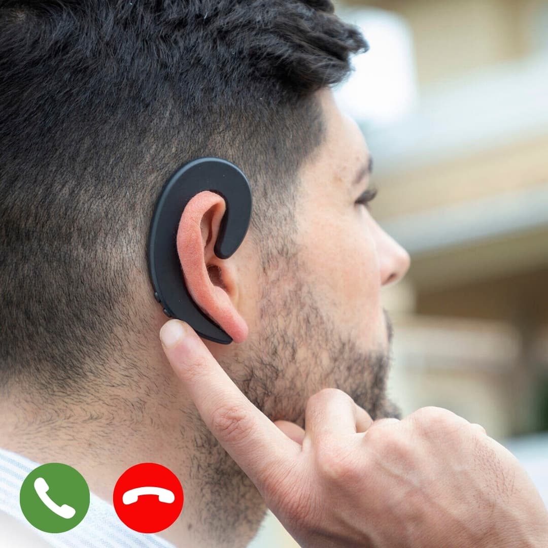 Auricular Bluetooth open-ear con cable USB a micro USB para carga rápida