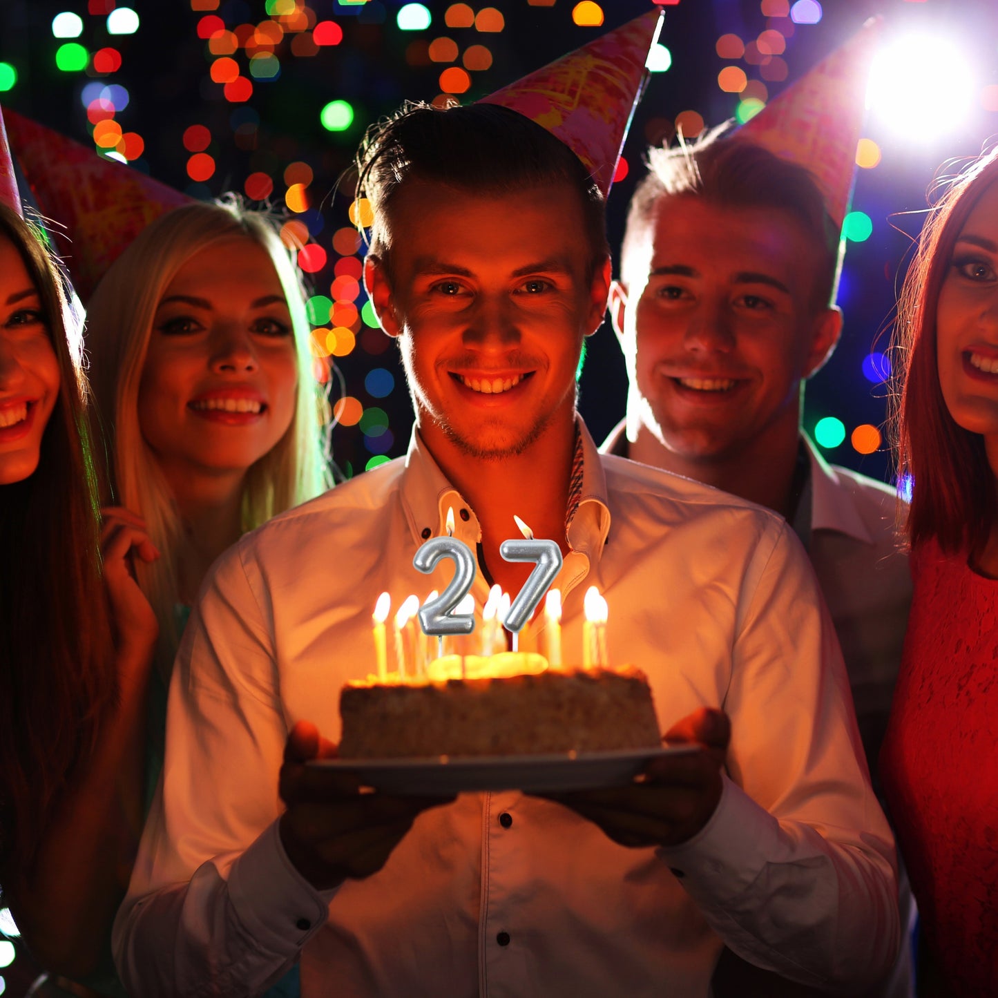 Velas Plateadas en Forma de Número – Unidad o Set Completo (0 al 9) para Cumpleaños y Eventos.