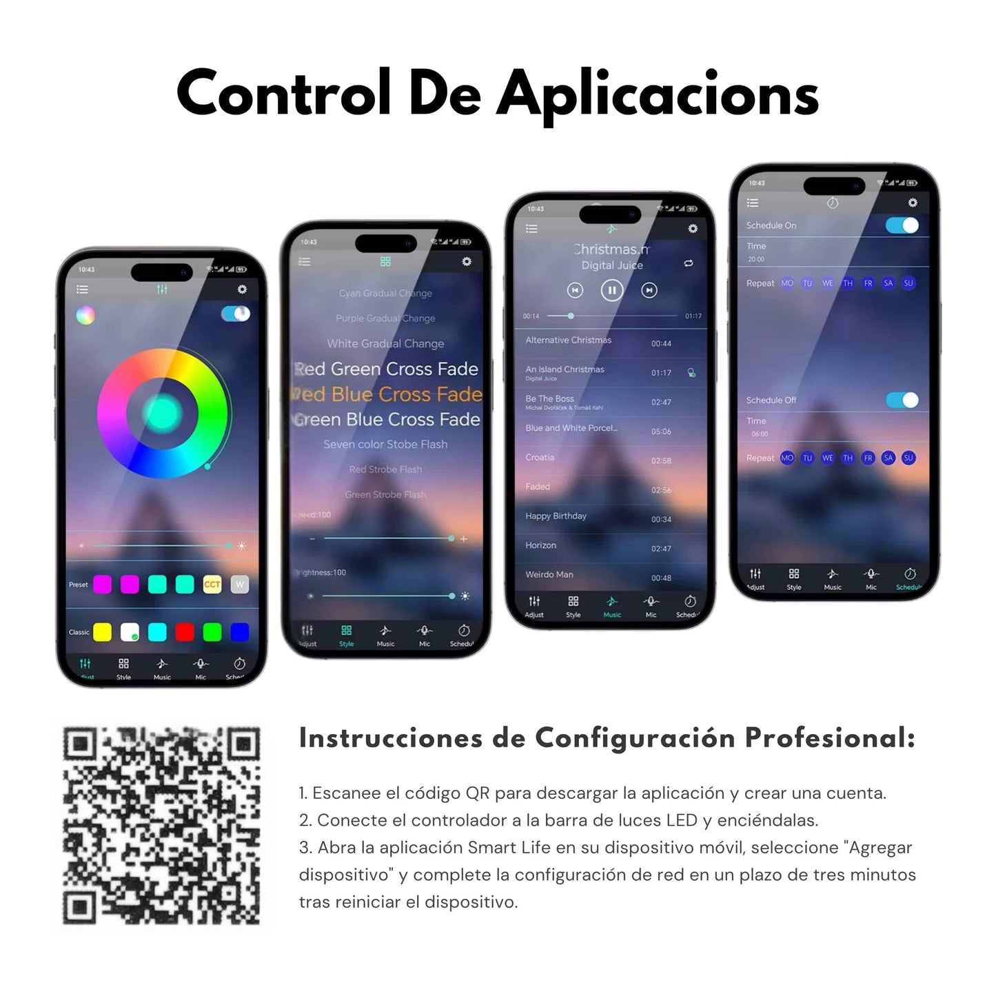 Luminaria exterior RGB protegida nivel IP65 contra lluvia