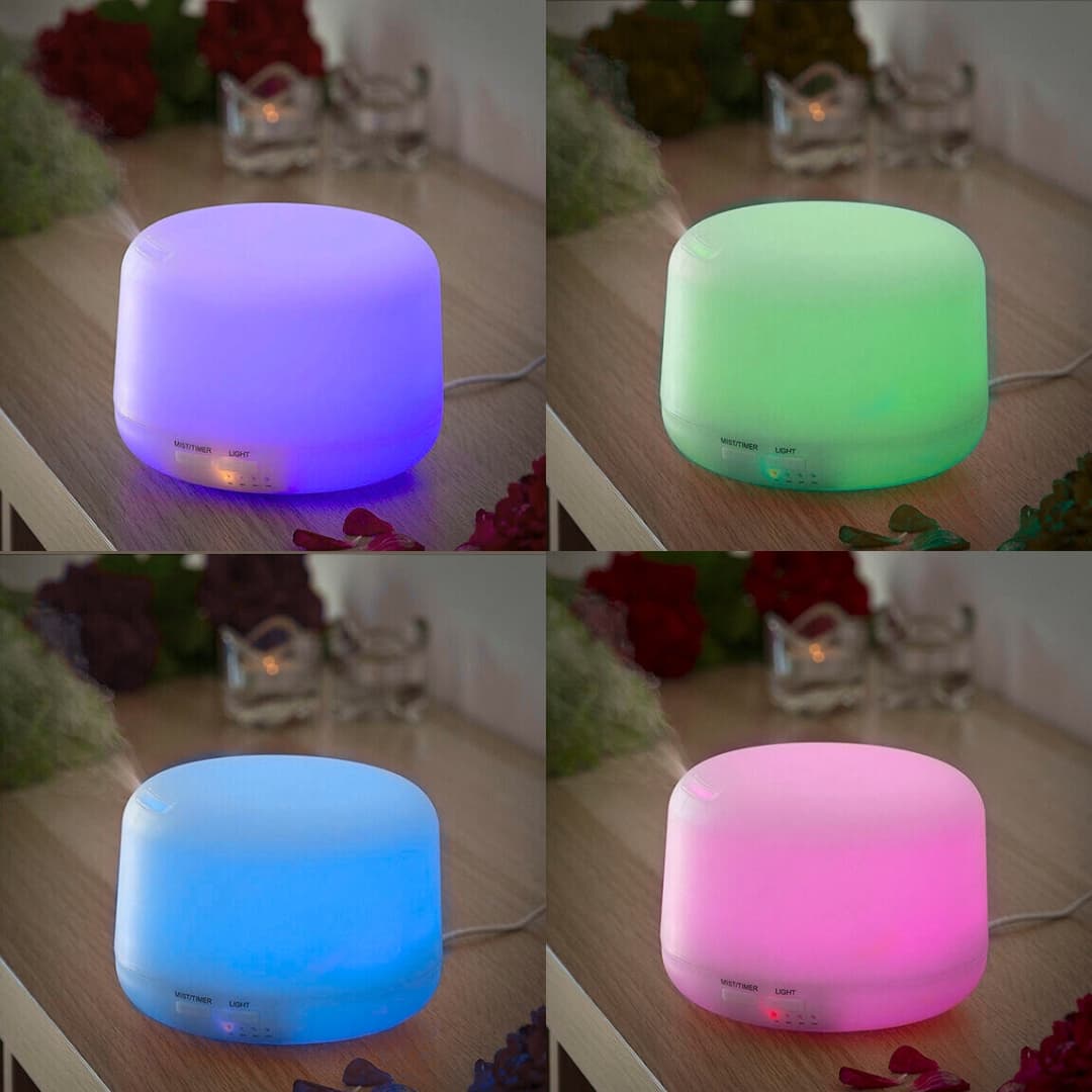 Vista superior del humidificador mostrando salida de vapor y diseño antideslizante