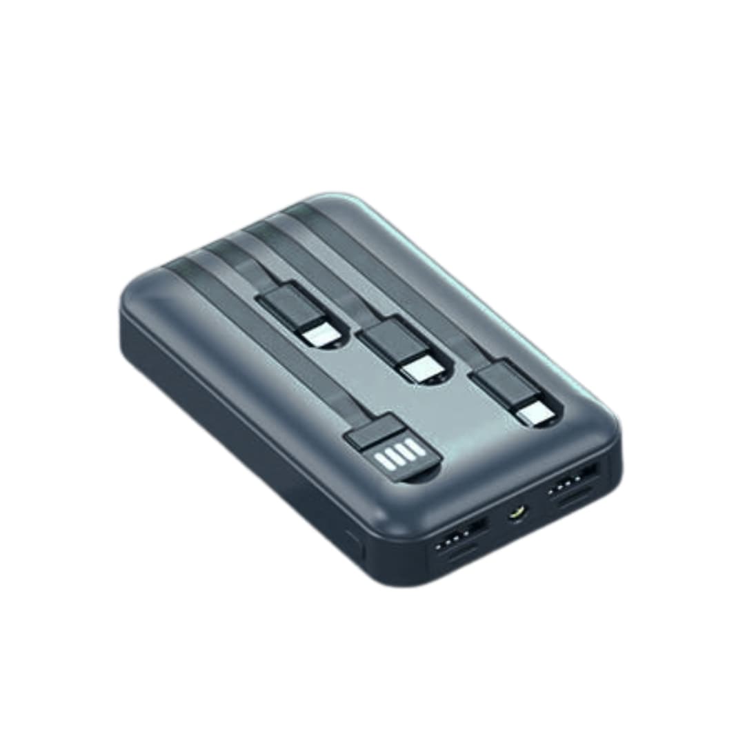 Powerbank 5000mAh con cable USB-C incluido en paquete