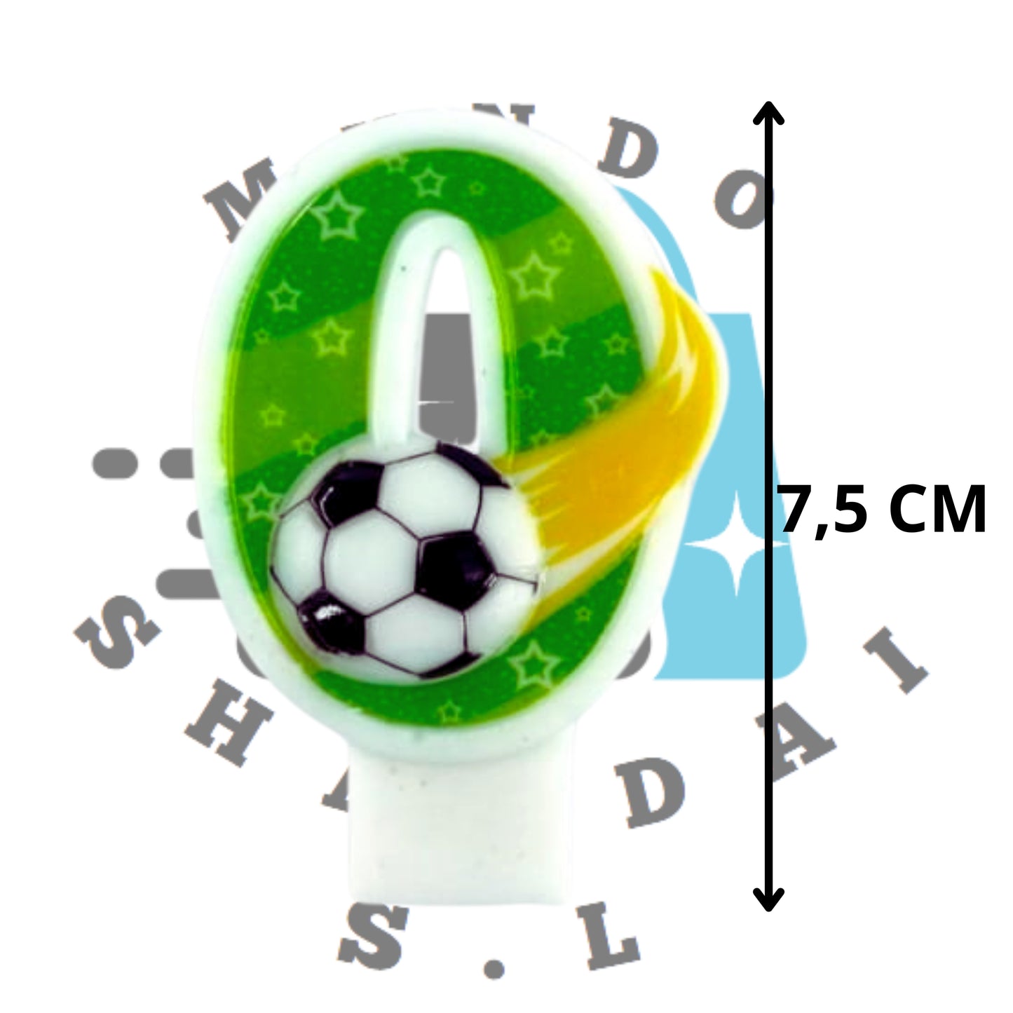Velas Números Fútbol – Decoración Temática para Pasteles de Cumpleaños y Eventos Deportivos.