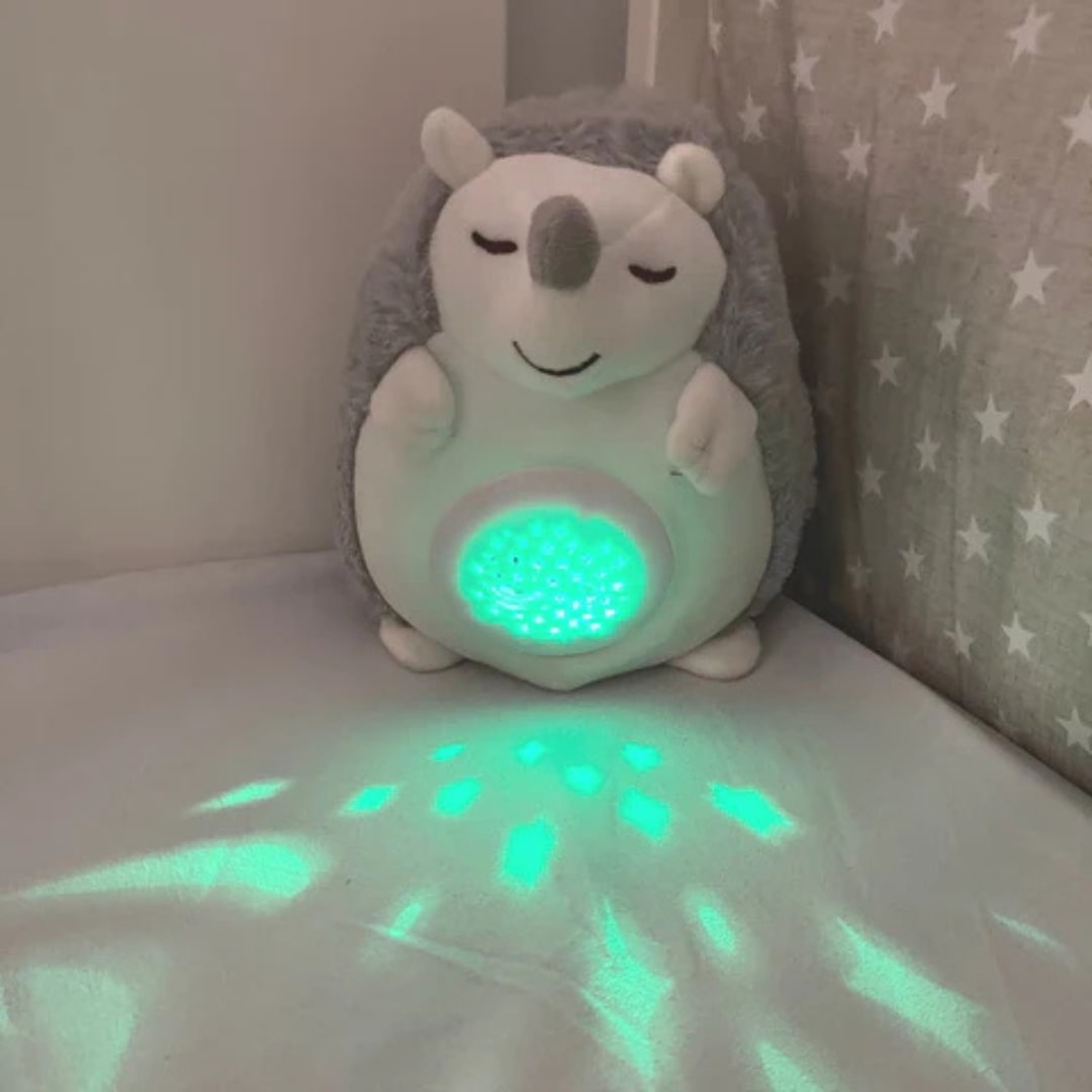 Peluche con luz nocturna y sonidos de cuna para ayudar al sueño del bebé