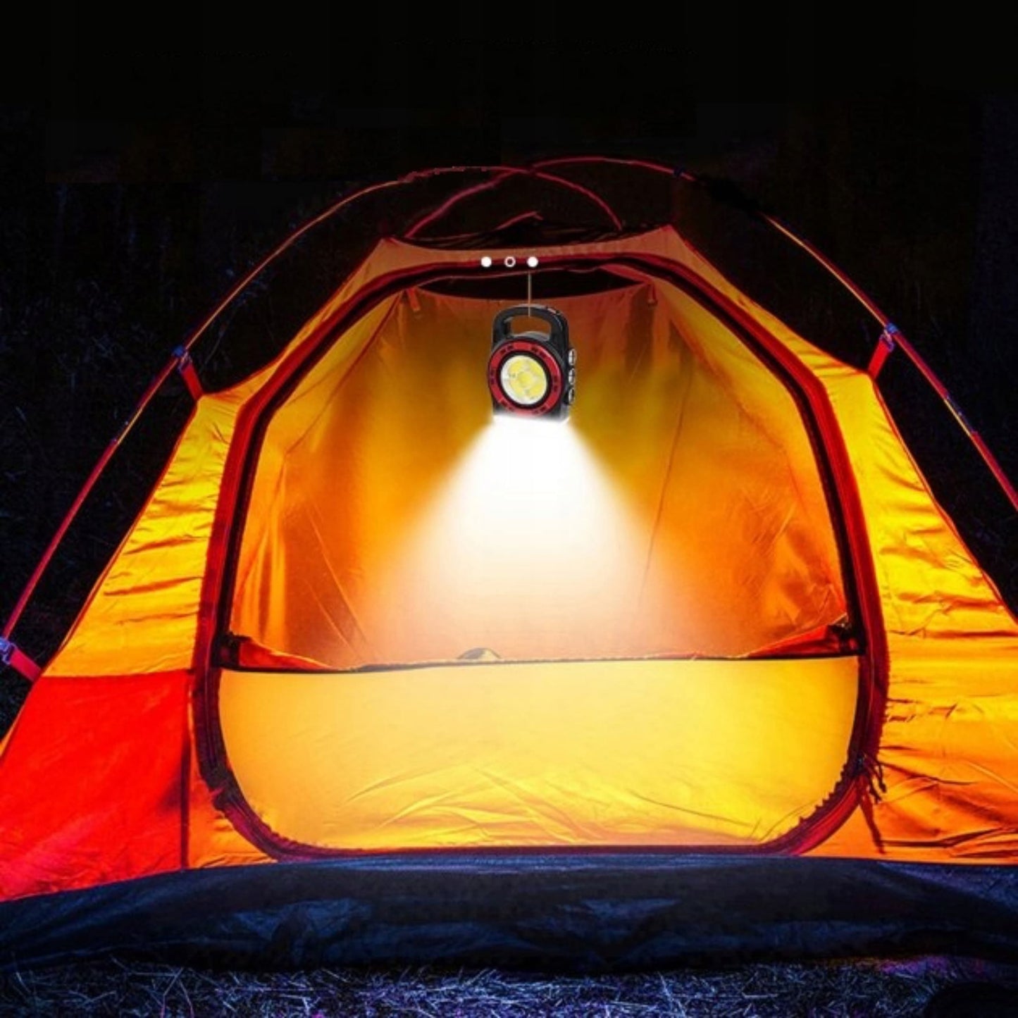 Lámpara LED portátil ideal para camping, talleres y situaciones de emergencia