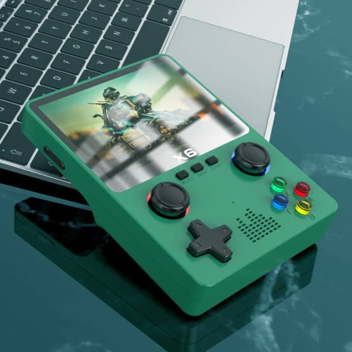 Interfaz del menú con lista de miles de juegos retro preinstalados