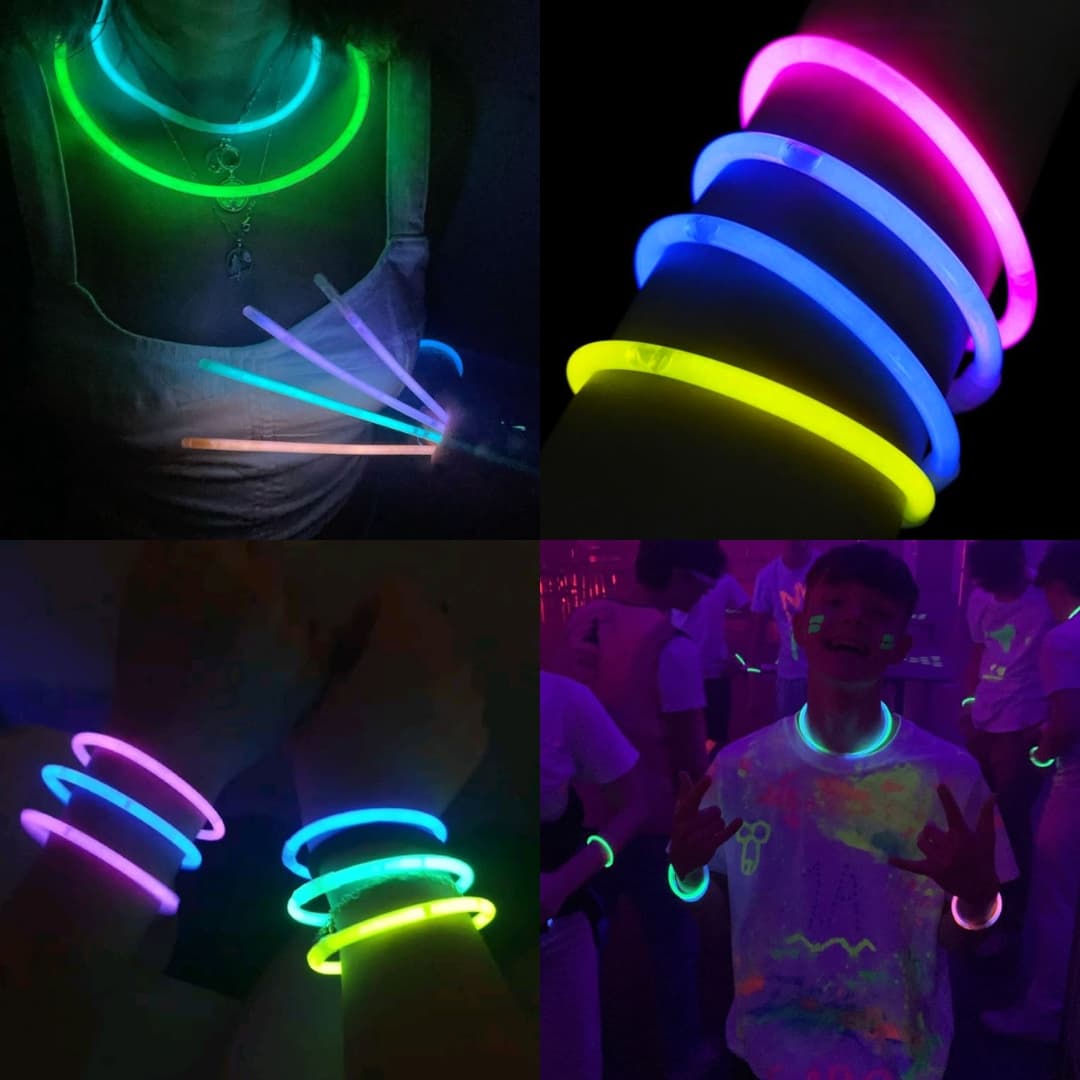 Pulseras Glow Elite en empaque original, resaltando presentación atractiva para regalo o venta