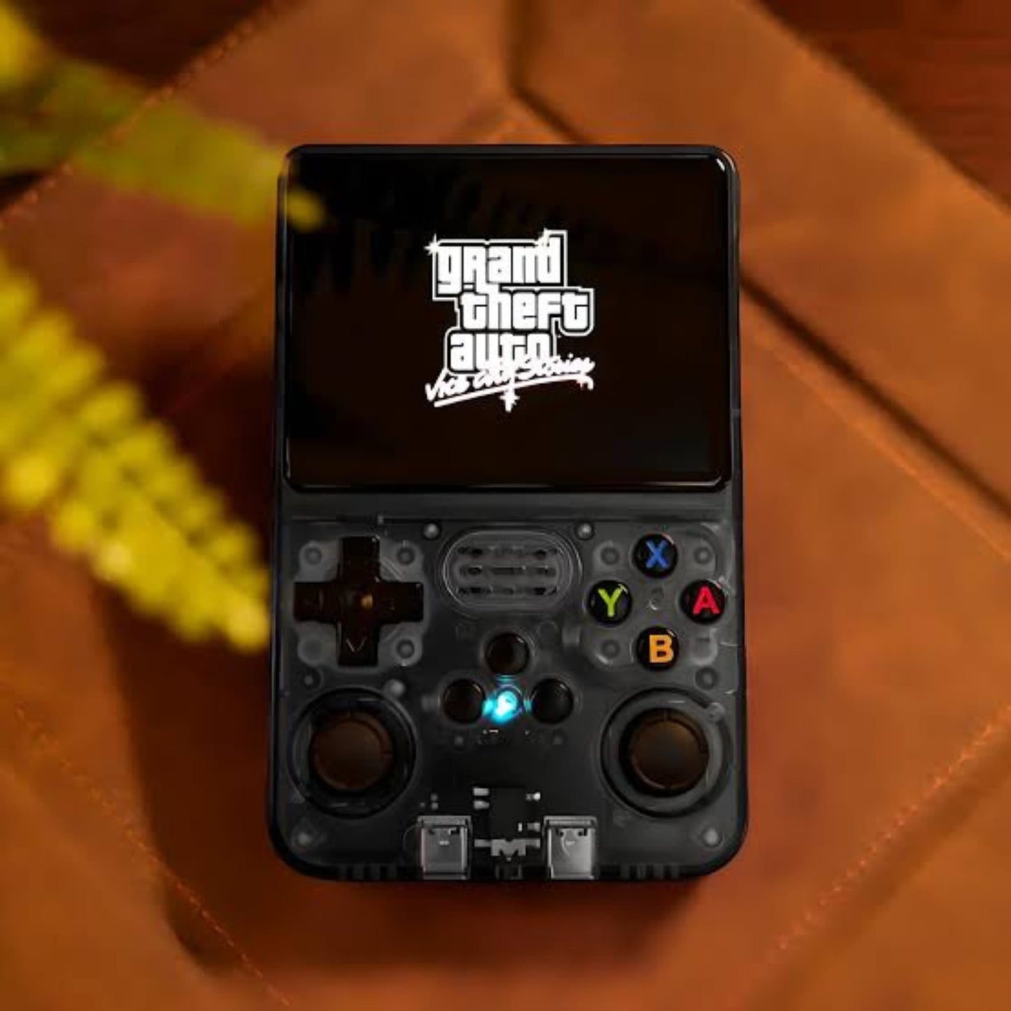 Consola encendida sobre escritorio streaming video gracias a Android/Linux