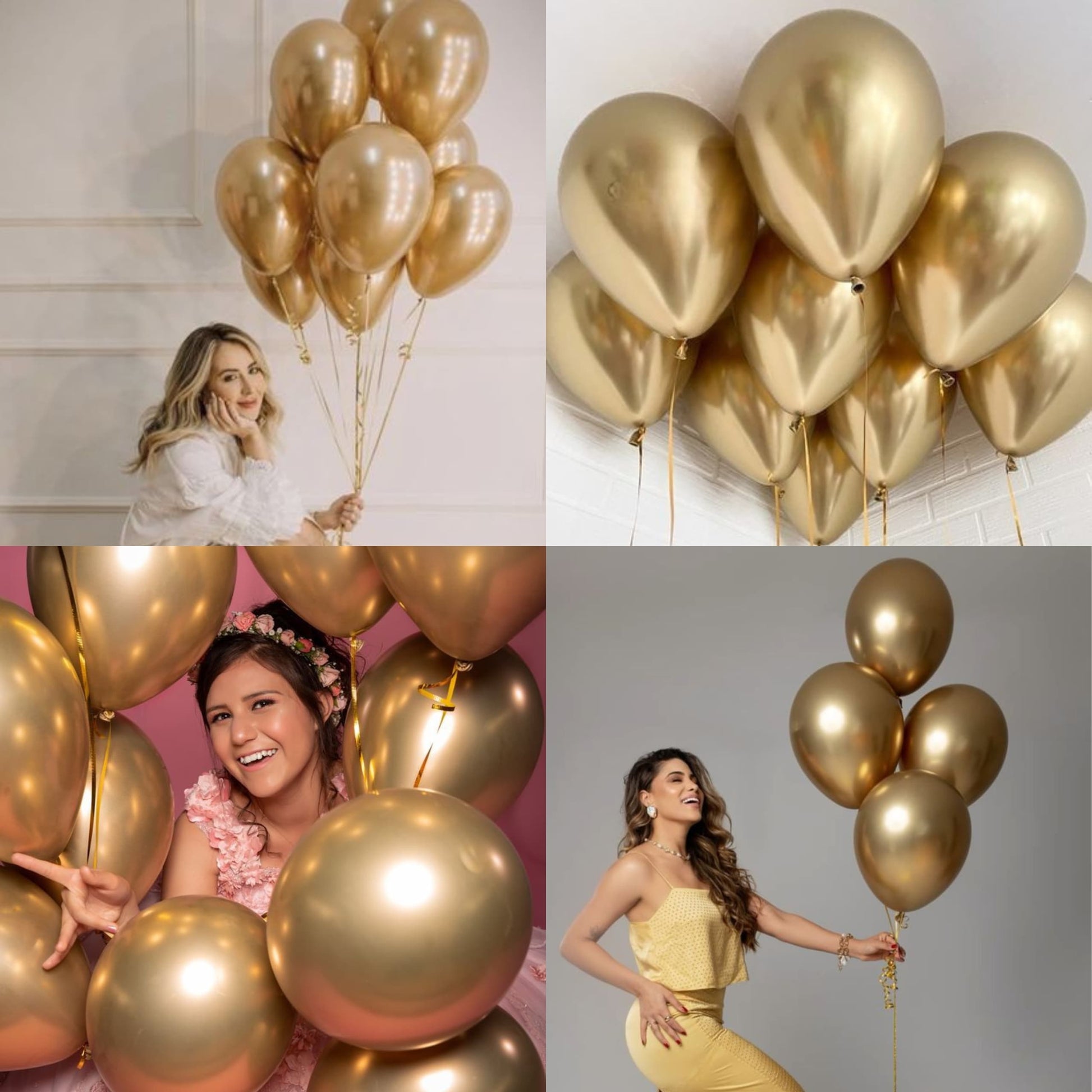 Globos dorado metálico Mr. Globo, perfectos para bodas y celebraciones elegantes