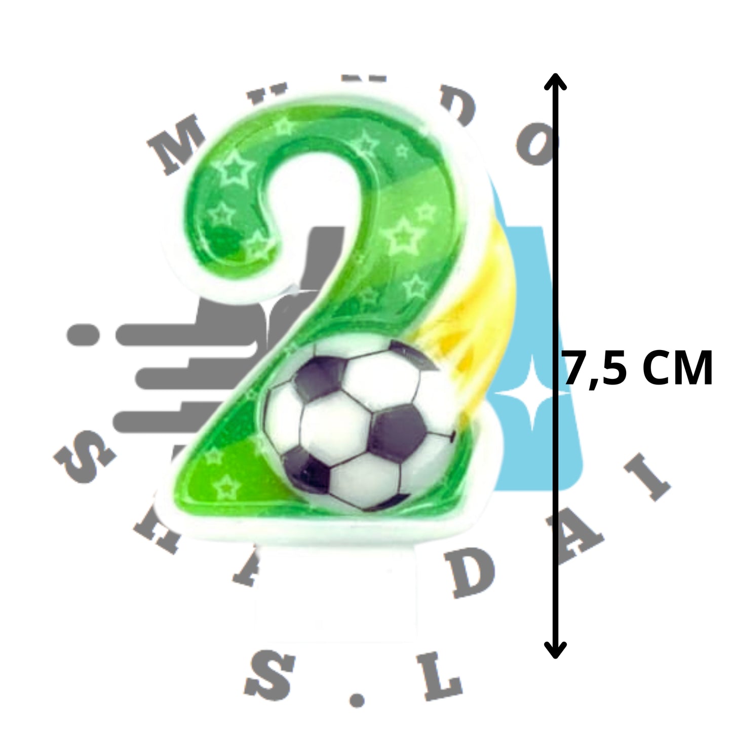 Velas Números Fútbol – Decoración Temática para Pasteles de Cumpleaños y Eventos Deportivos.