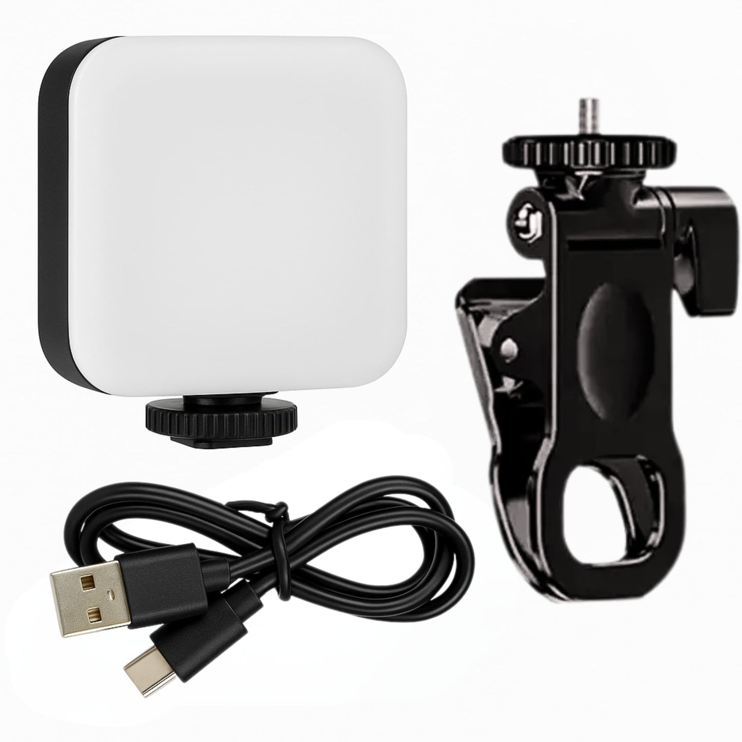 Luz LED para video y fotografía con cable USB incluido, ideal para creadores de contenido