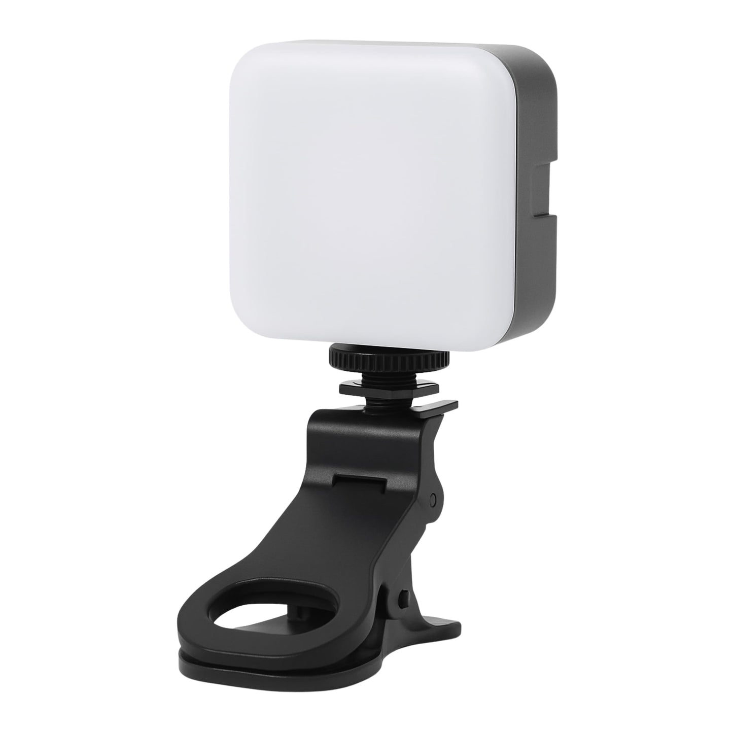 Luz LED portátil para fotografía y video, vista general del producto sobre fondo blanco.