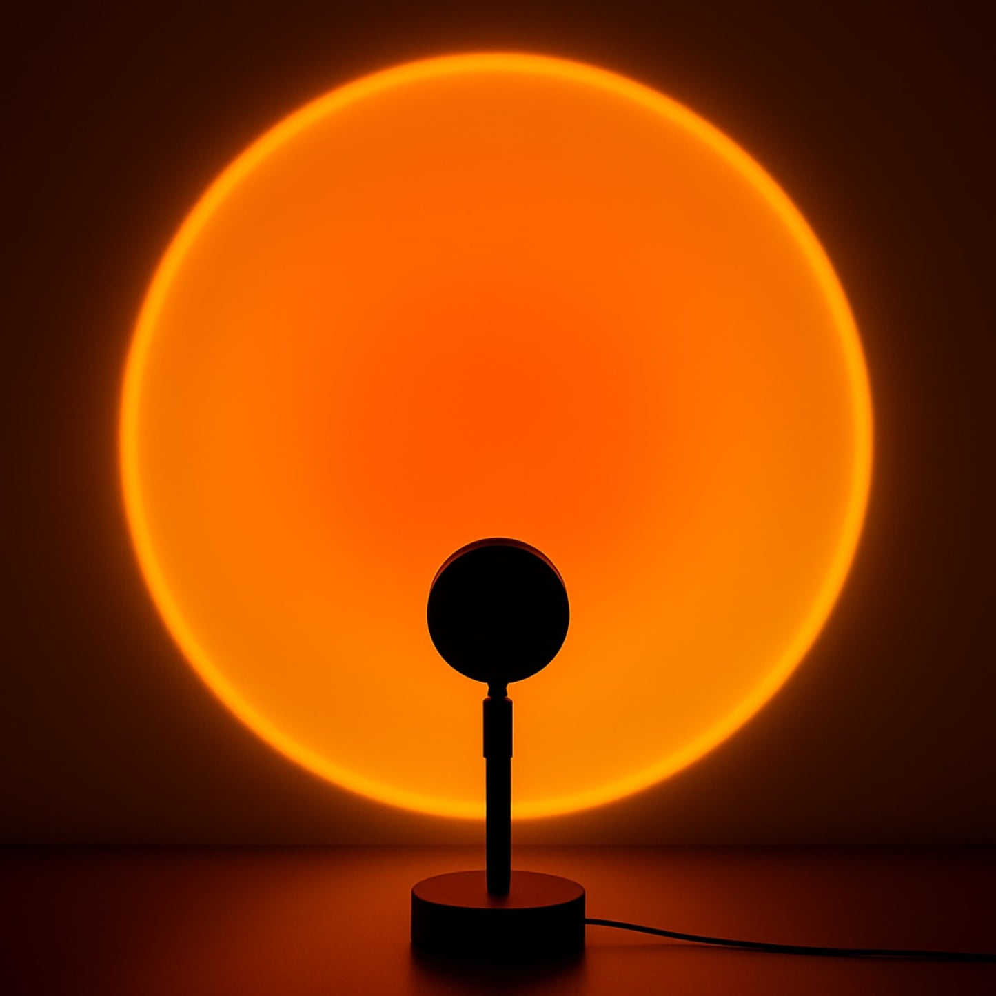Luz decorativa LED naranja de atardecer para transformar la habitación con estilo.