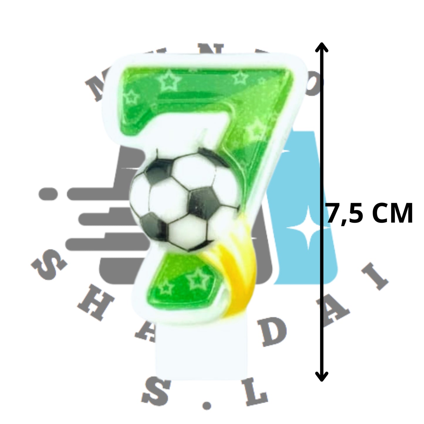 Velas Números Fútbol – Decoración Temática para Pasteles de Cumpleaños y Eventos Deportivos.