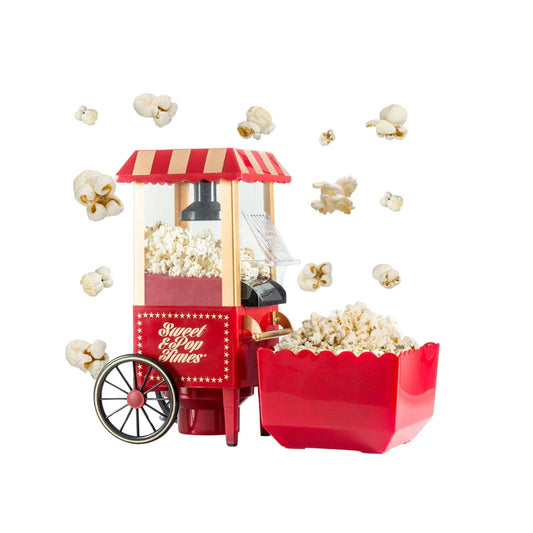 Palomitera Sweet & Pop Times con diseño vintage rojo y dorado
