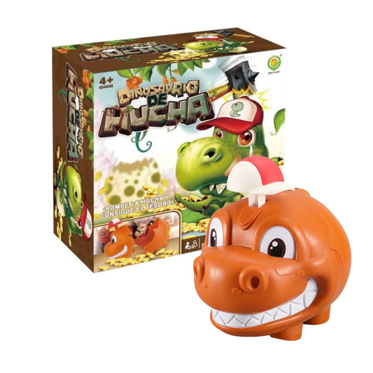 Hucha dinosaurio electrónica con sensor, música y ranura para monedas y billetes 