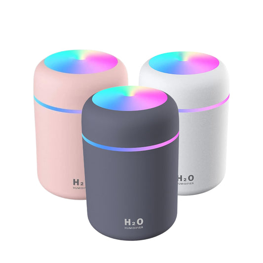 Vista frontal de los tres colores con luces LED encendidas.