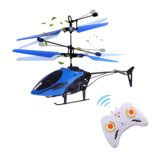 Mini helicóptero RC con luces LED y control manual por sensor infrarrojo